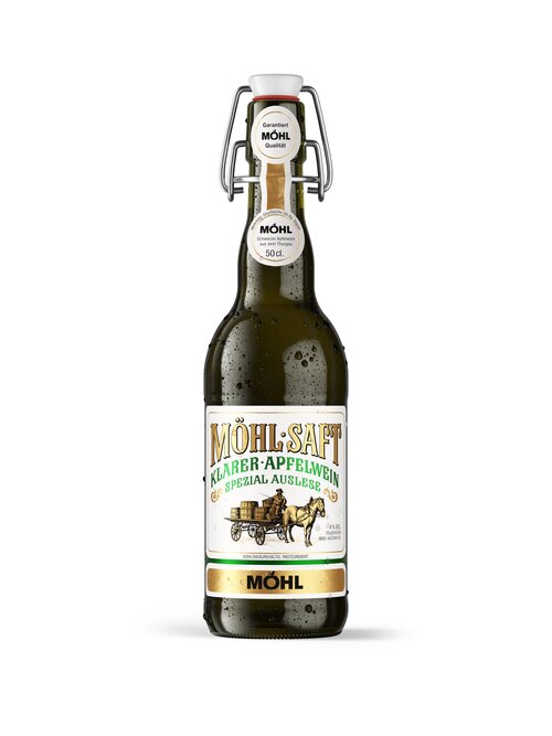 Möhl Apfelwein Bügel m.Alk. (klar) Gold