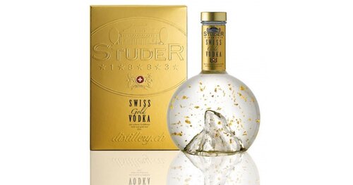 Studer`s  Swiss Gold Vodka   mit echtem Gold 24ct.
