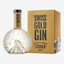 Studer`s  Swiss Gold Gin  40% mit echtem Gold 24ct.
